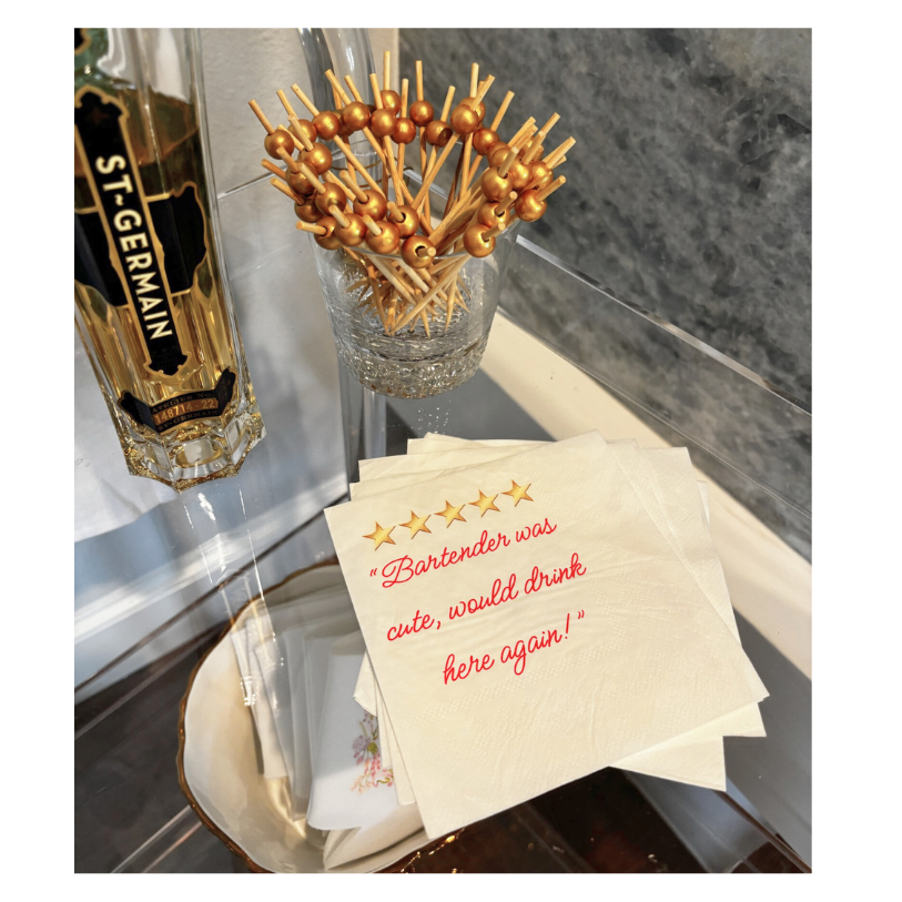 Bartender Was Cute- Cocktail Napkins image 0