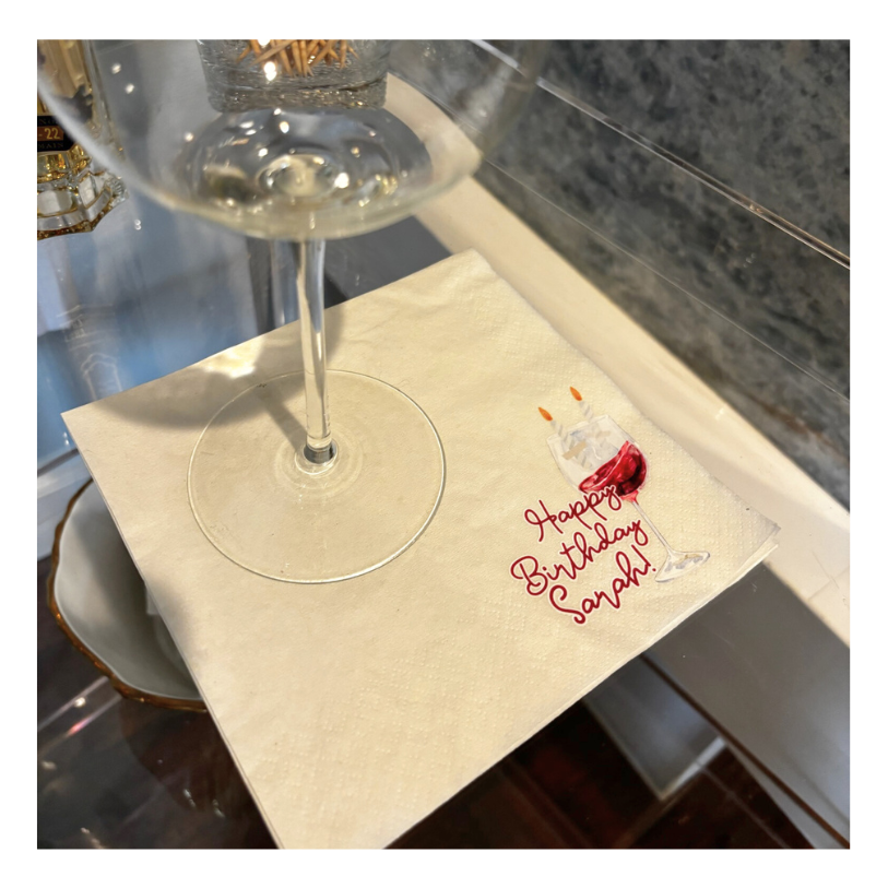 Wine + Candles Birthday Napkins image 0