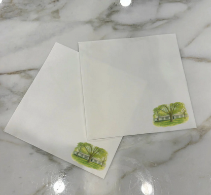 Home Base Watercolor Image Cocktail Napkins image 1