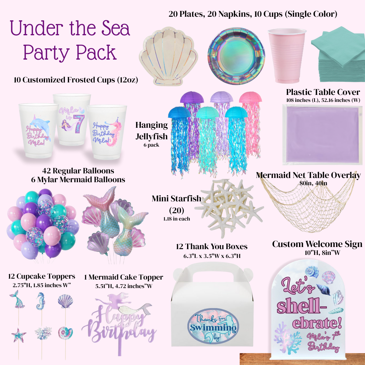 Under the Sea Mermaid Party Pack image 1