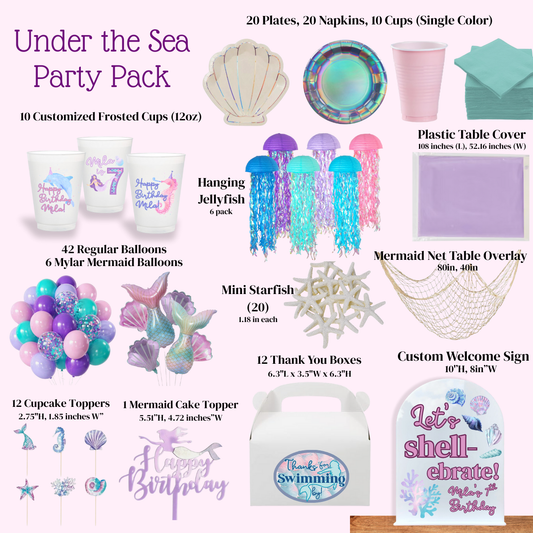Under the Sea Mermaid Party Pack image 1