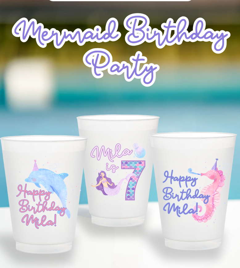 Mermaid Birthday Cups image 0