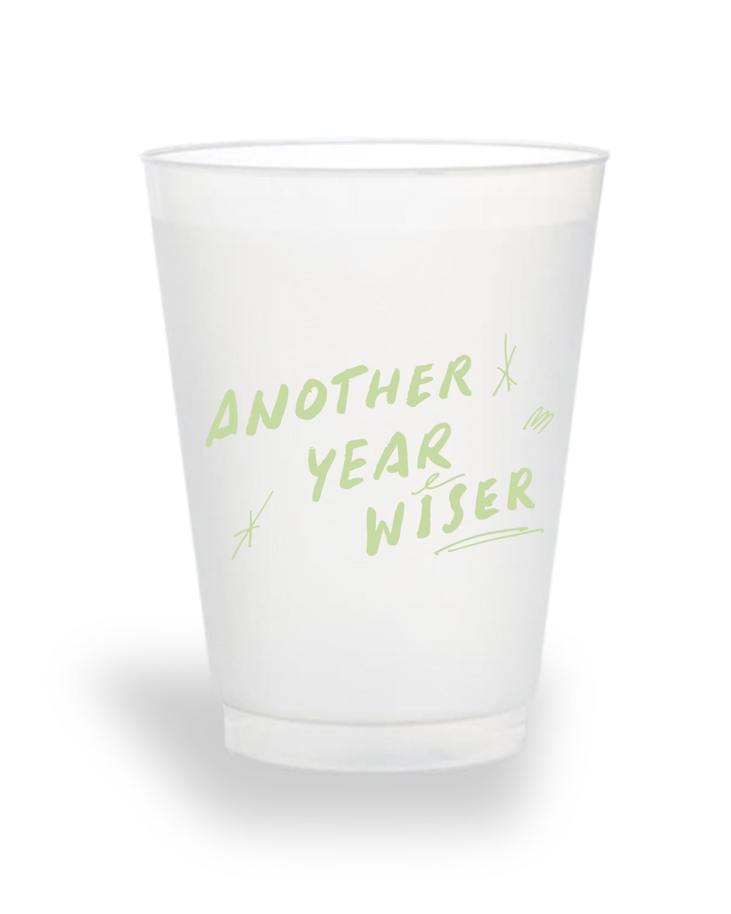 Another Year Wiser ready-made frosted birthday cups