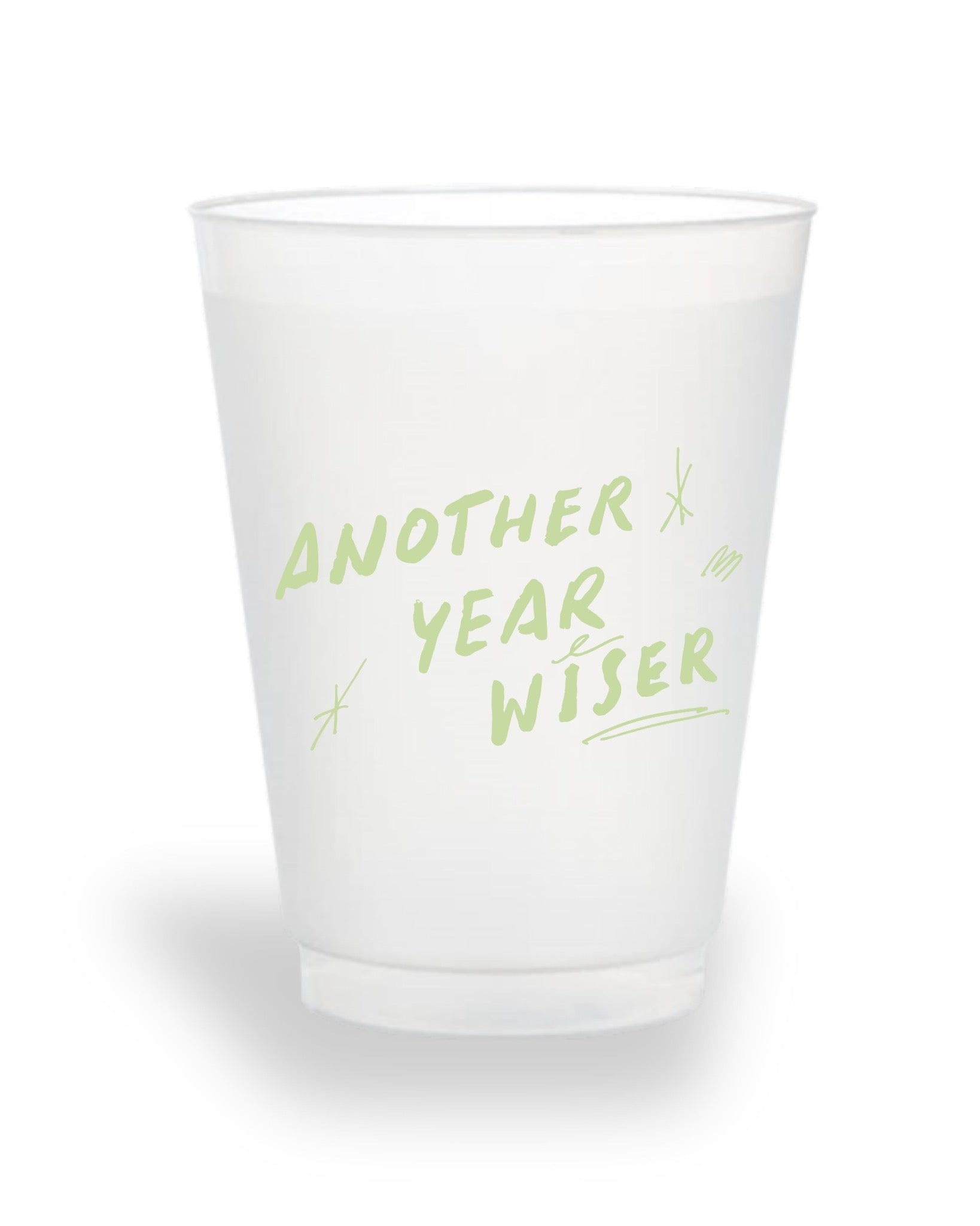 Another Year Wiser ready-made frosted birthday cups