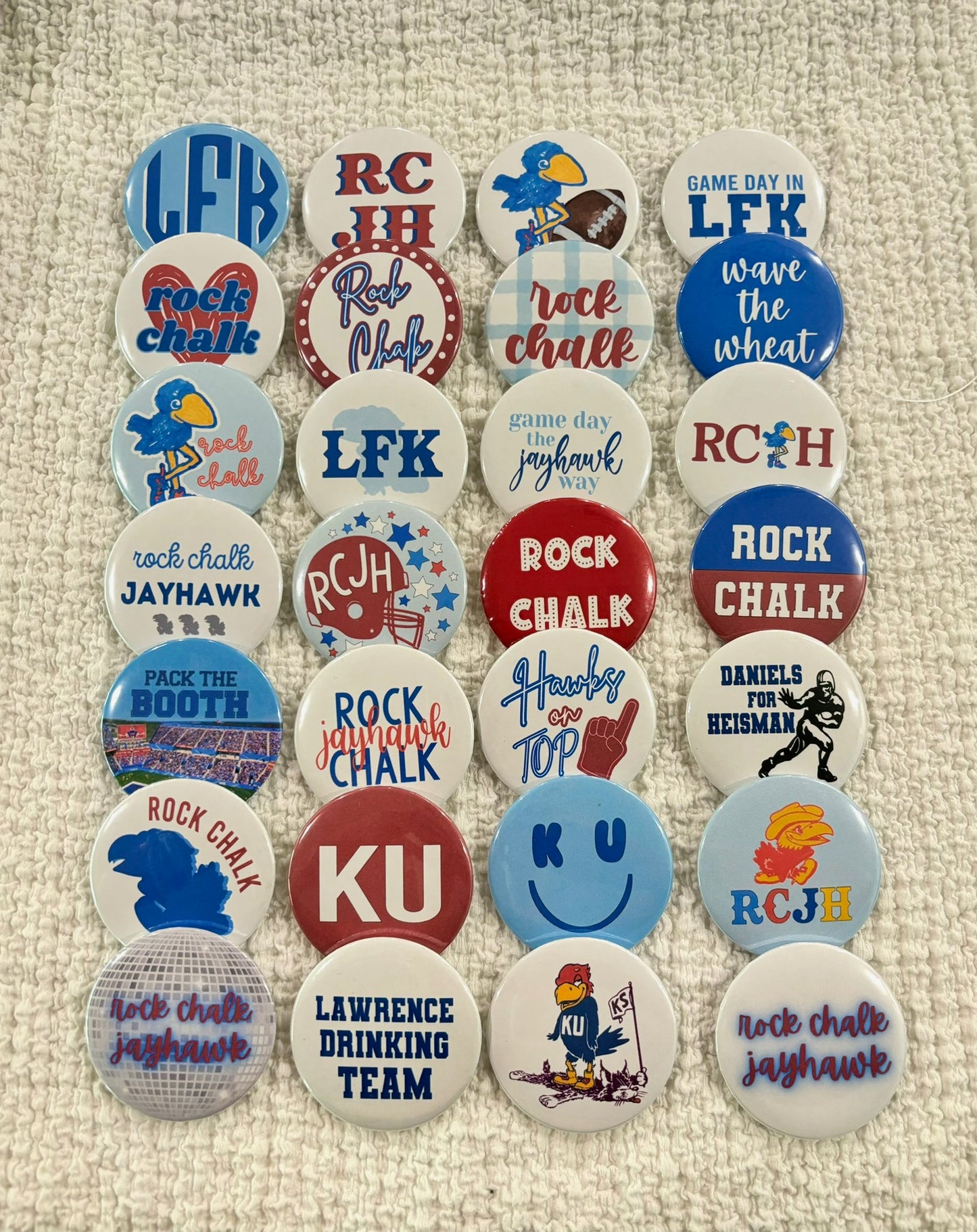 Kansas Game Day Buttons image 0