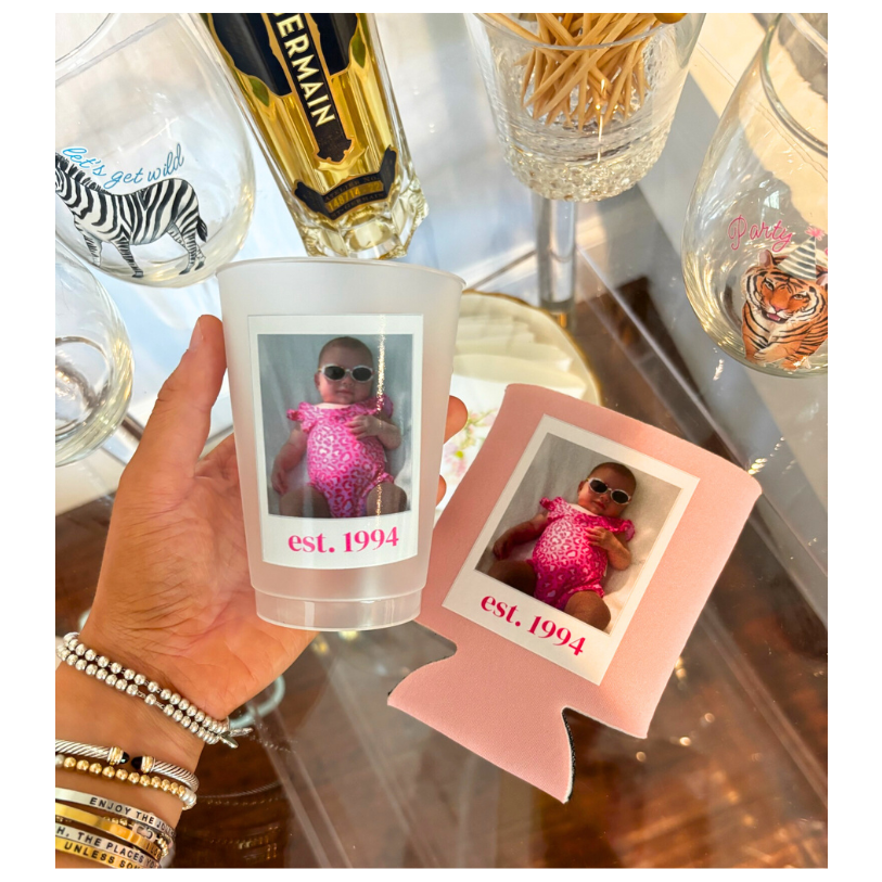 Birthday Polaroid Cups + Koozies image 0