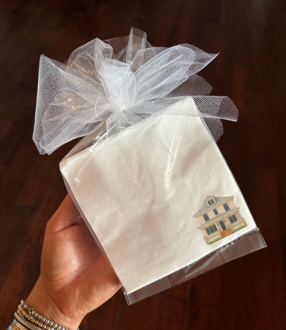 Home Base Watercolor Image Cocktail Napkins image 0