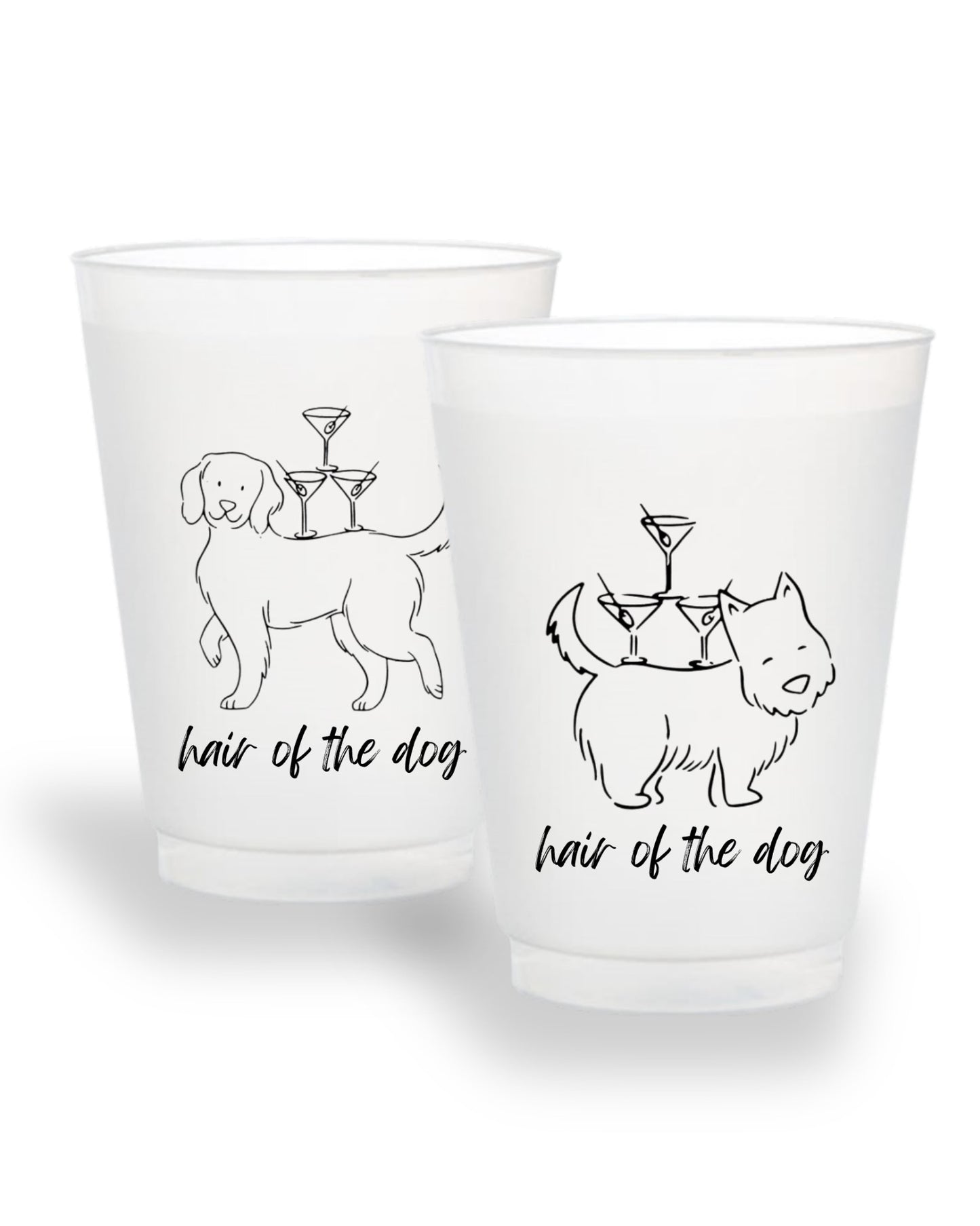 Hair of the Dog assorted ready-made frosted party cups