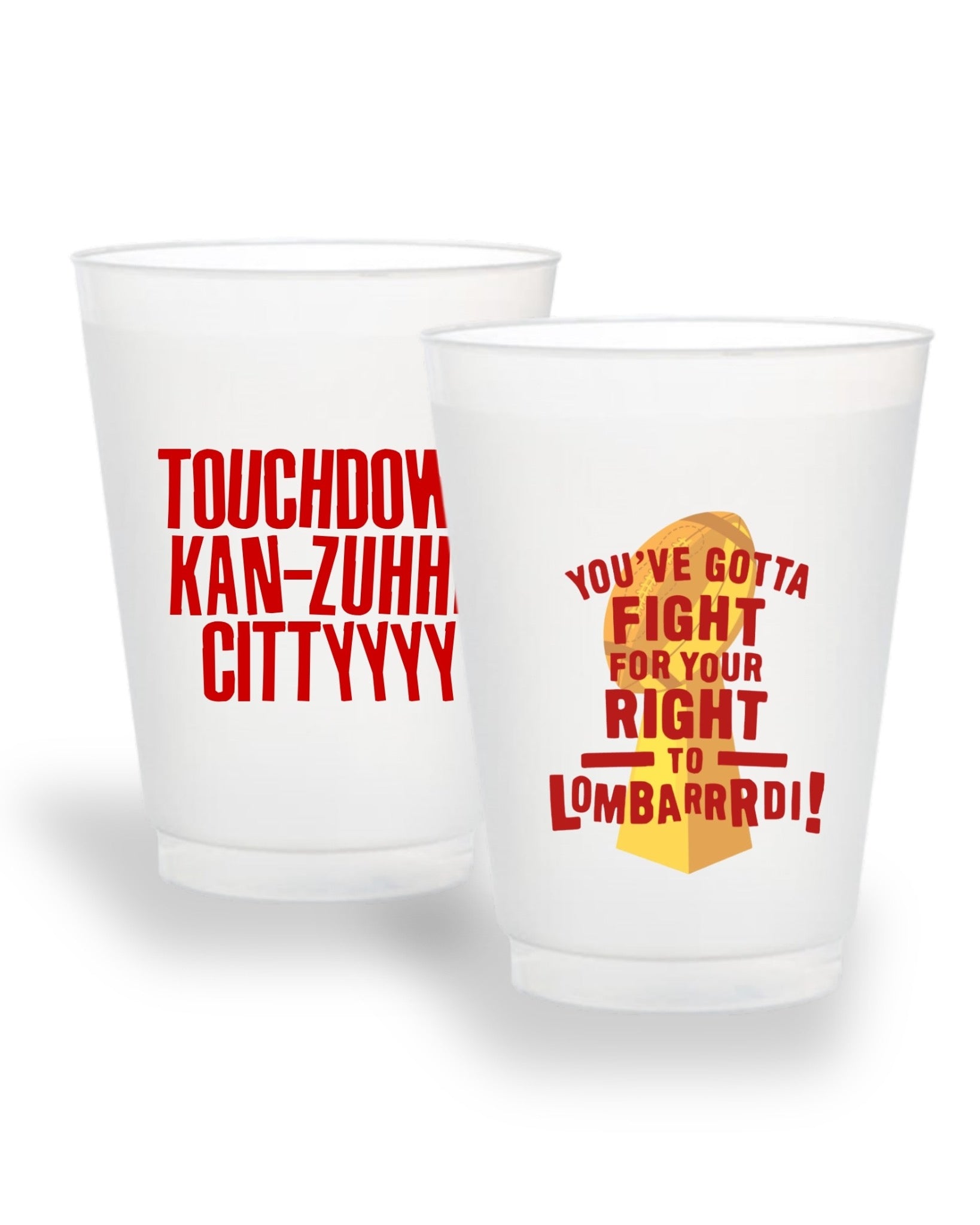 Kansas touchdown chant ready-made frosted party cups